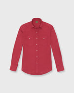 Load image into Gallery viewer, Western Work Shirt in Red Lightweight Twill

