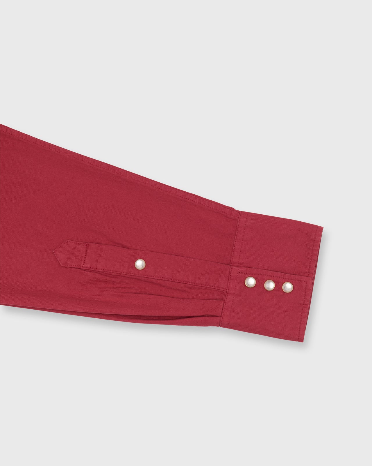 Western Work Shirt in Red Lightweight Twill