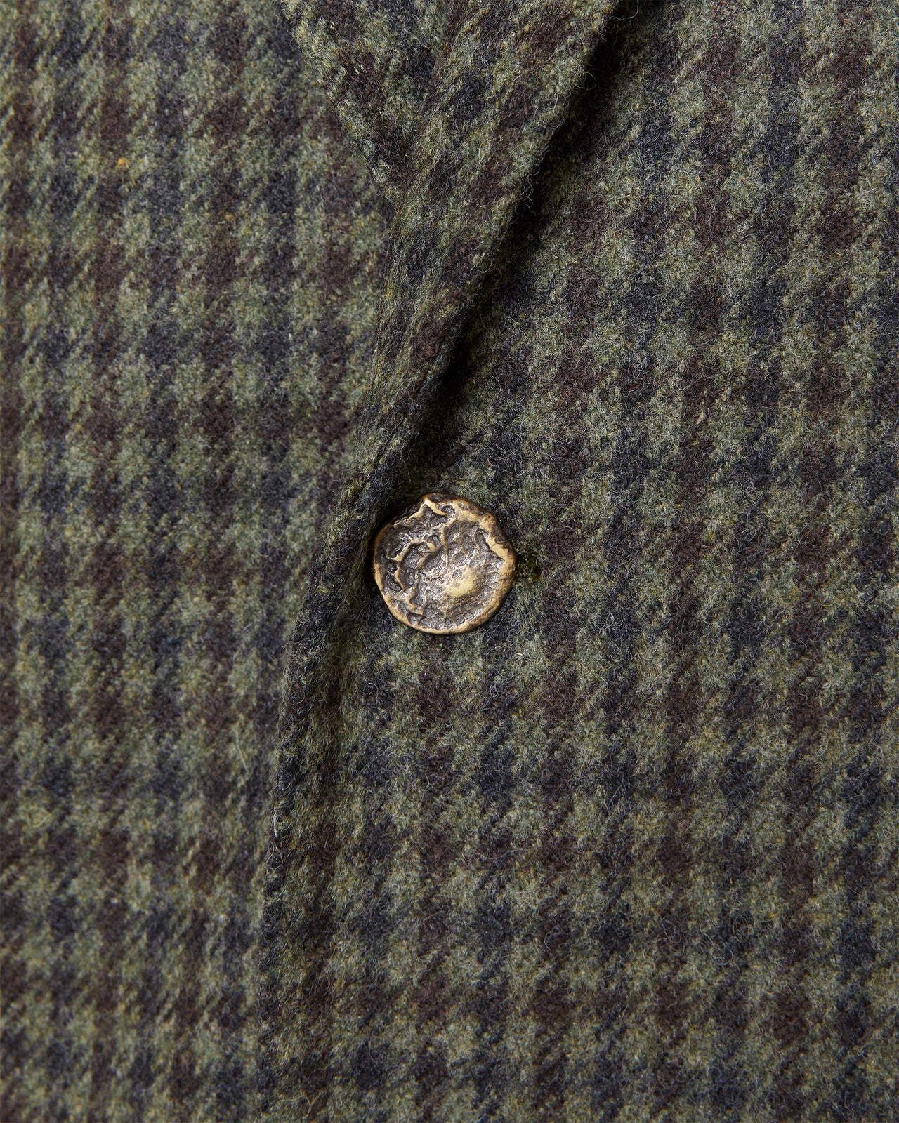 Ghost Blazer in Olive/Navy/Chocolate Check Brushed Twill