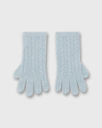 Load image into Gallery viewer, Cable Cashmere Gloves in Pale Blue
