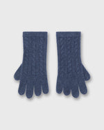 Load image into Gallery viewer, Cable Cashmere Gloves in Navy
