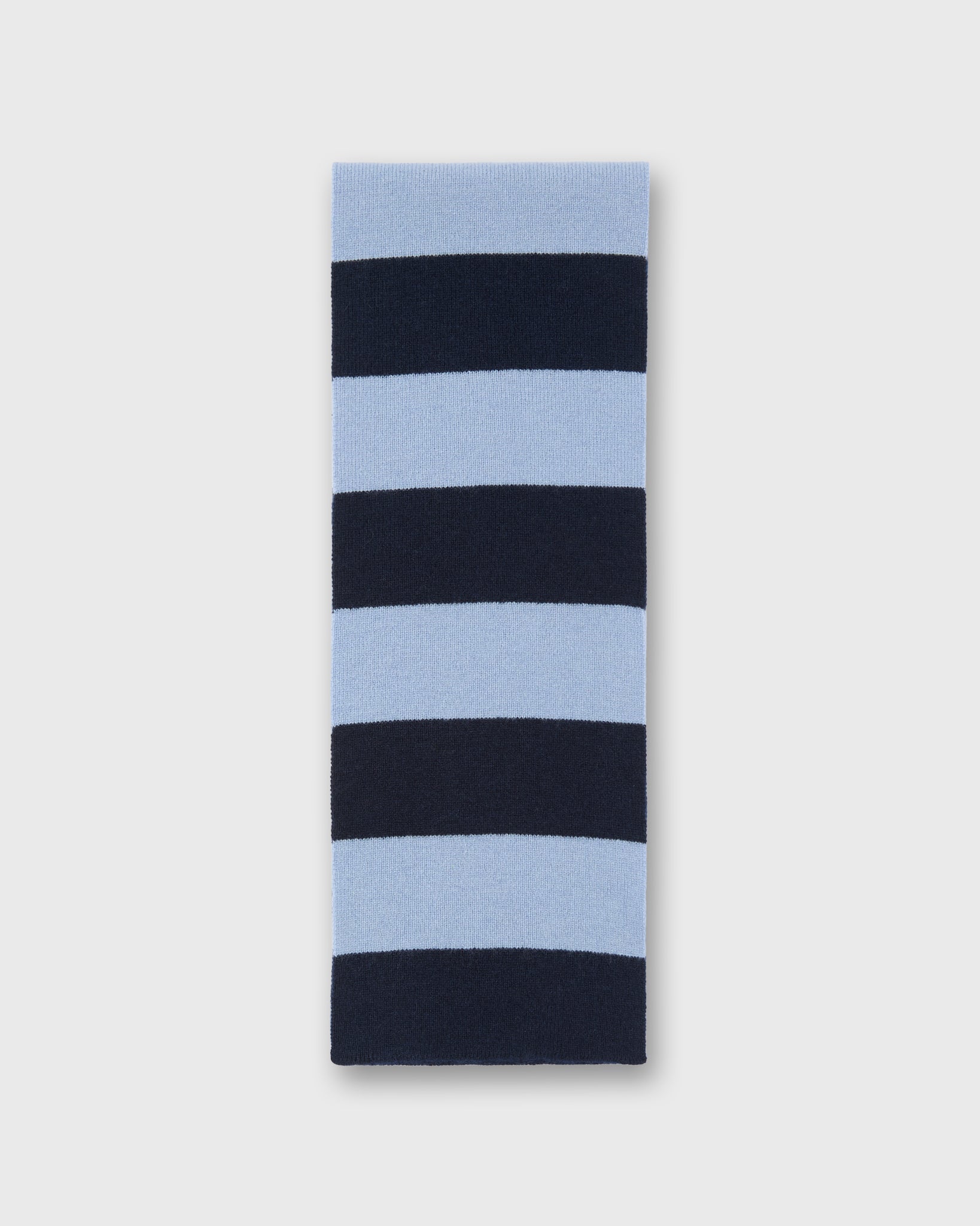 Cashmere Scarf in Heather Sky/Navy Stripe