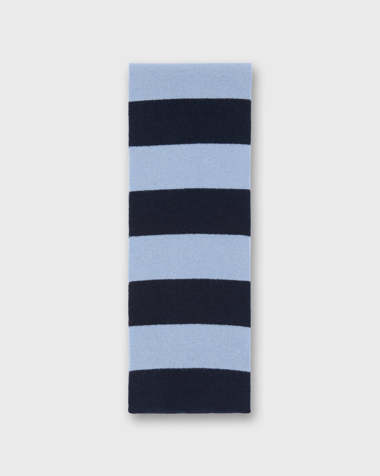 Cashmere Scarf in Heather Sky/Navy Stripe