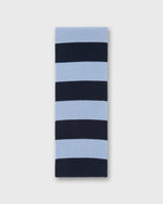 Load image into Gallery viewer, Cashmere Scarf in Heather Sky/Navy Stripe
