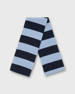 Load image into Gallery viewer, Cashmere Scarf in Heather Sky/Navy Stripe
