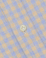 Load image into Gallery viewer, Otto Handmade Sport Shirt in Peri/Sawdust Gingham Flannel
