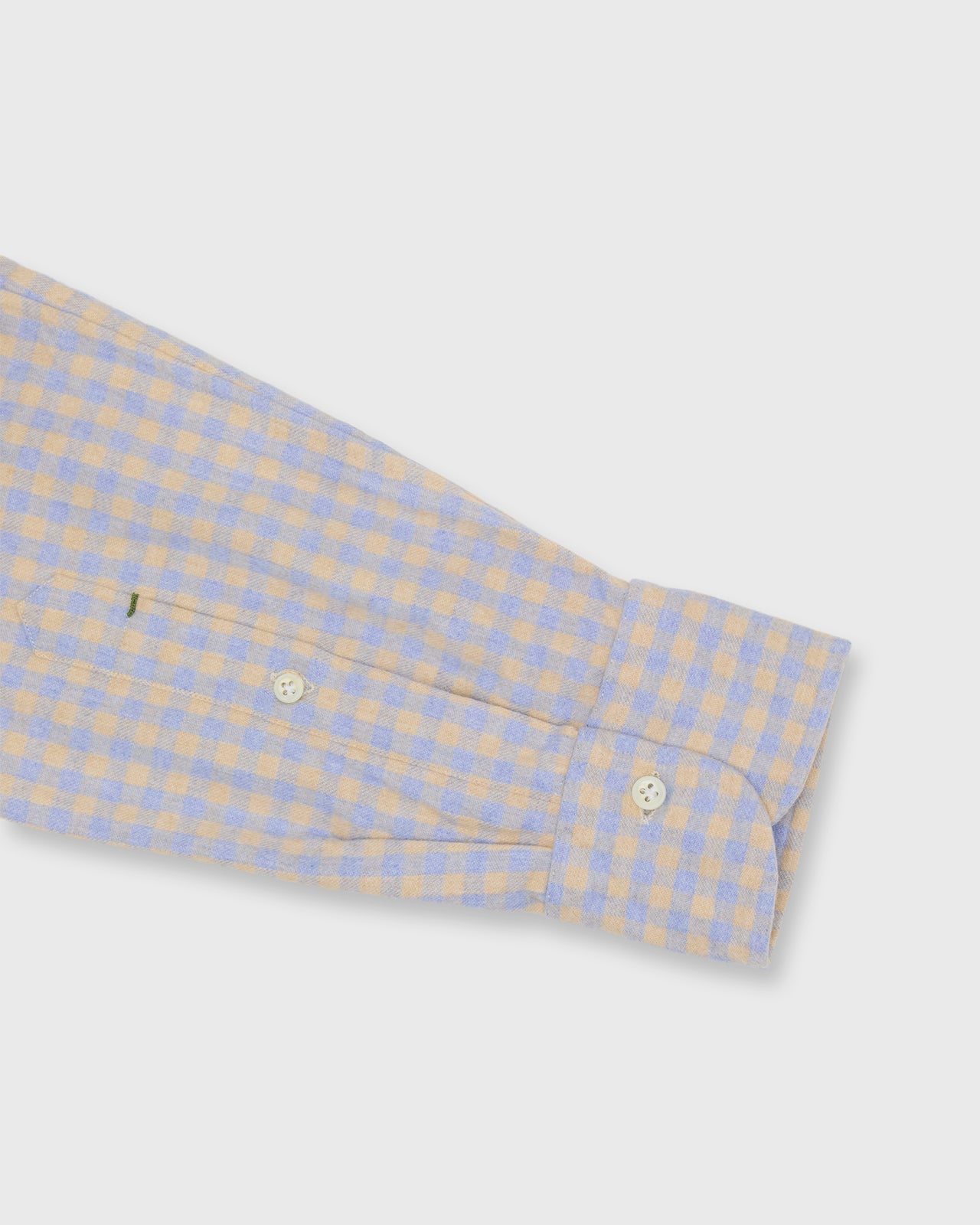 Otto Handmade Sport Shirt in Peri/Sawdust Gingham Flannel