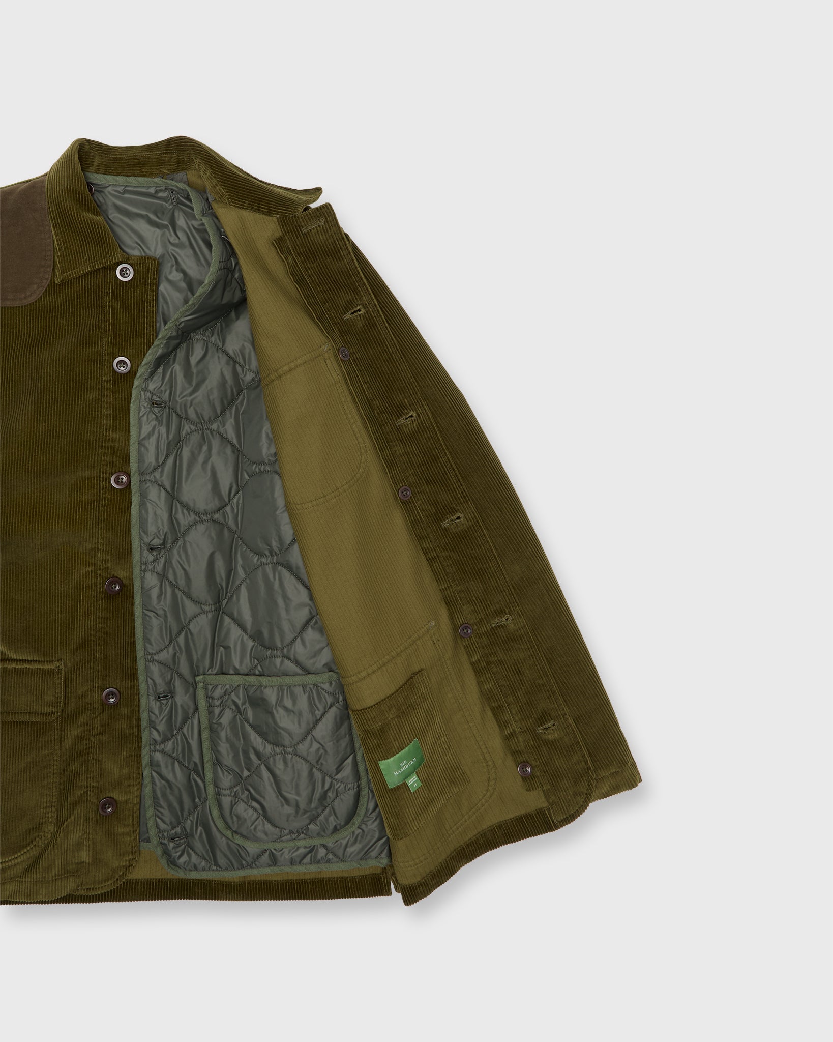 Hunting Jacket in Dark Olive Corduroy