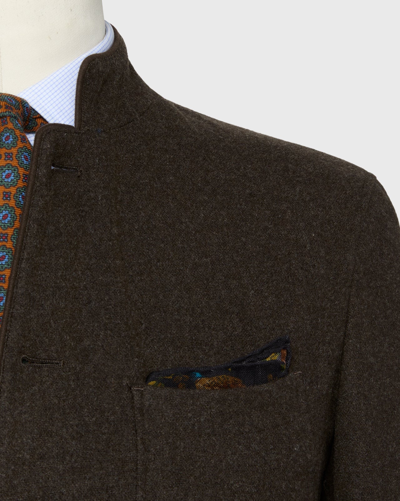 Tyrolean Jacket in Char Brown Loden Wool