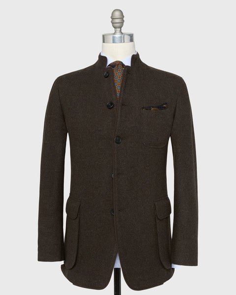 Tyrolean Jacket in Char Brown Loden Wool | Shop Sid Mashburn