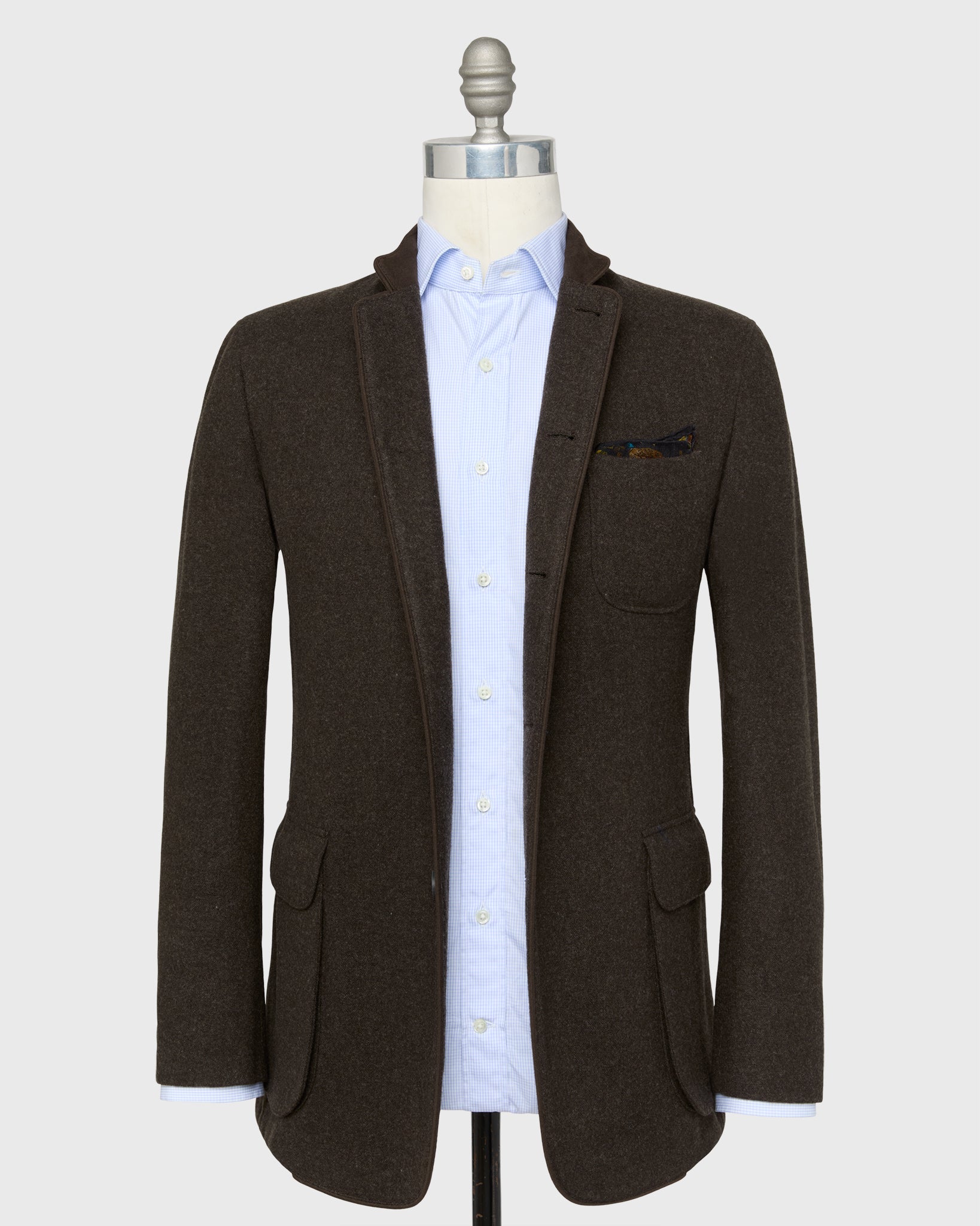 Tyrolean Jacket in Char Brown Loden Wool