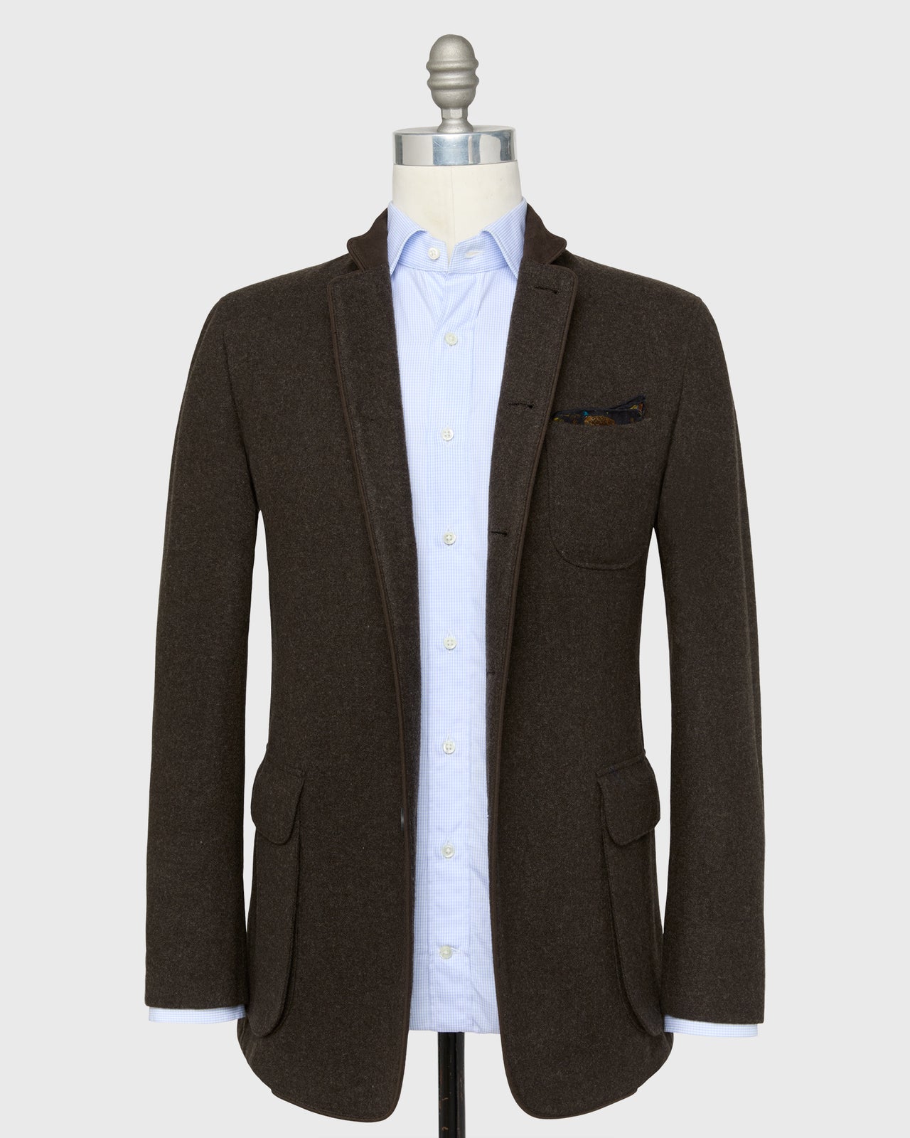 Tyrolean Jacket in Char Brown Loden Wool