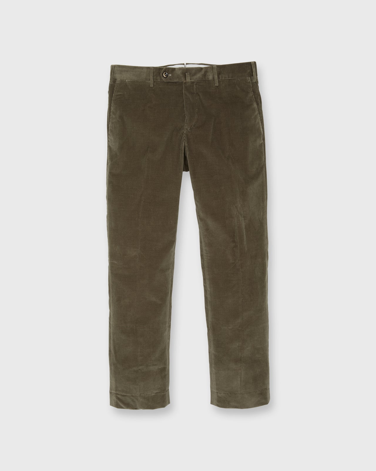 Slim Flat Front Trouser in Turtle Dove Stretch Corduroy