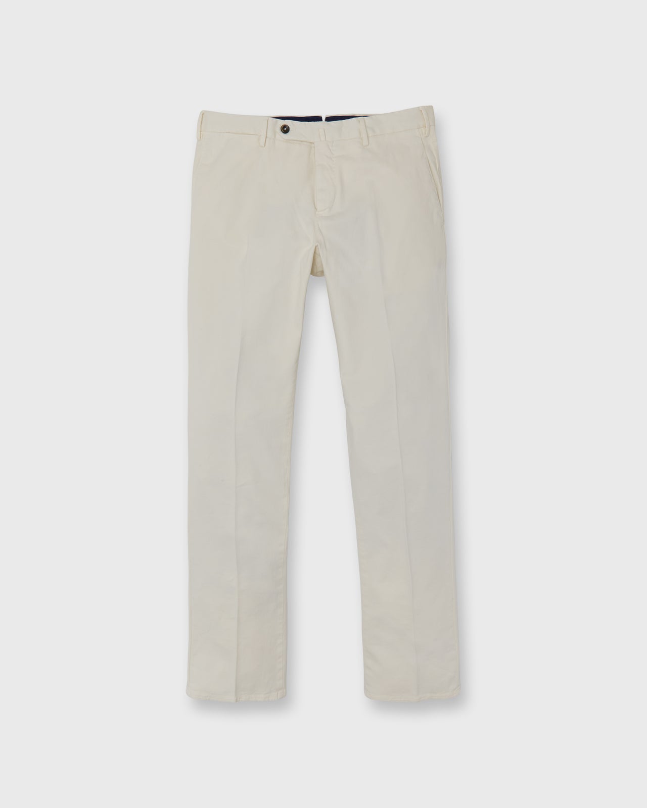 Slim Flat Front Trouser in Natural Stretch Tricotine