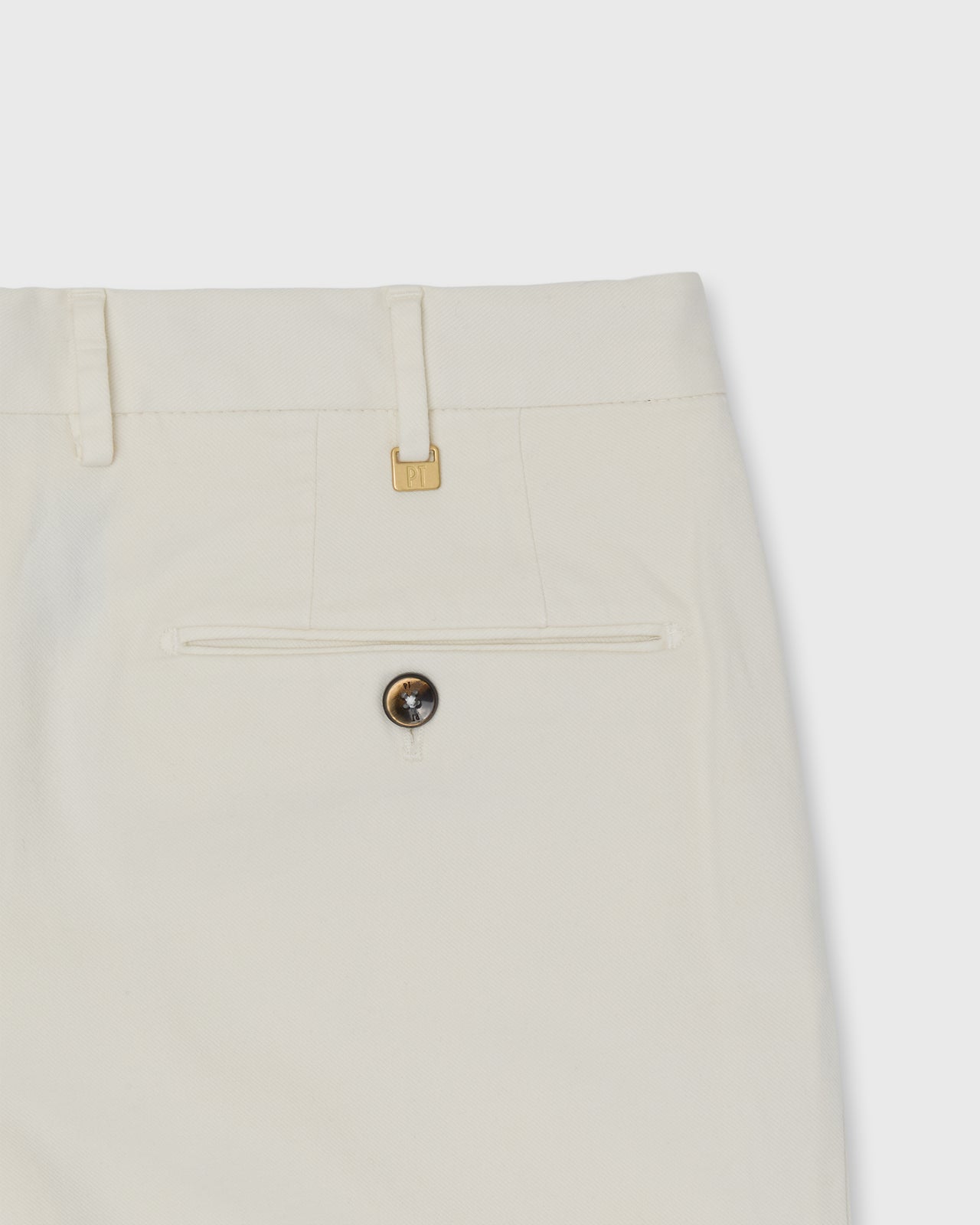Slim Flat Front Trouser in Natural Stretch Tricotine