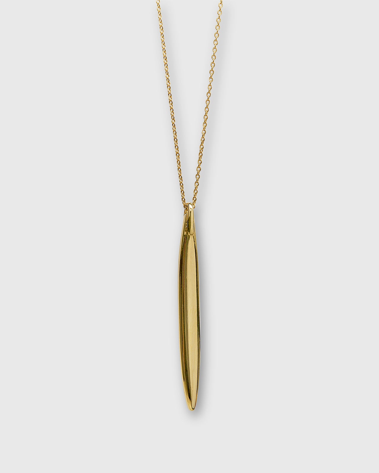 Long Drop Pendant Necklace in Gold