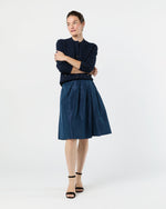 Load image into Gallery viewer, Cossie Skirt in Navy Nylon Taffeta
