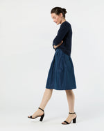 Load image into Gallery viewer, Cossie Skirt in Navy Nylon Taffeta
