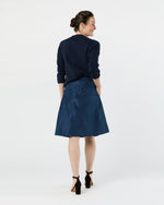 Load image into Gallery viewer, Cossie Skirt in Navy Nylon Taffeta
