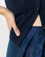 Load image into Gallery viewer, Cossie Skirt in Navy Nylon Taffeta
