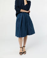 Load image into Gallery viewer, Cossie Skirt in Navy Nylon Taffeta

