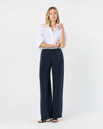 Load image into Gallery viewer, Kelly Pant in Navy Silk Crepe de Chine
