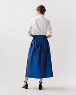 Load image into Gallery viewer, Adah Pintuck Skirt in Wave Iridescent Silk Shantung
