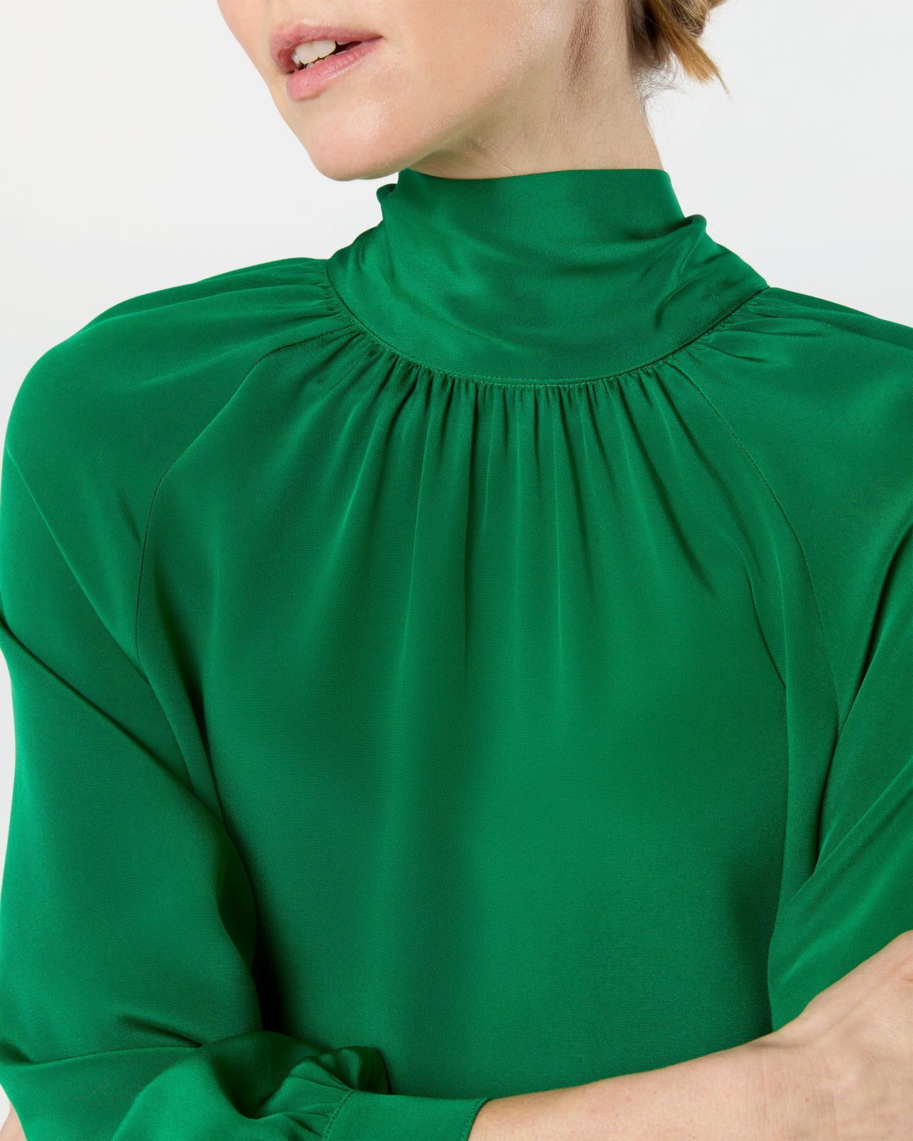 Maggie Maxi Dress in Green Silk Crepe de Chine - S by Ann Mashburn Maggie Maxi Dress in Green Silk Crepe de Chine - S by Ann Mashburn