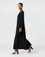 Load image into Gallery viewer, Ariana Maxi Dress in Black Silk Crepe de Chine
