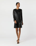 Load image into Gallery viewer, Katie Dress in Black Floral Sequin Mesh
