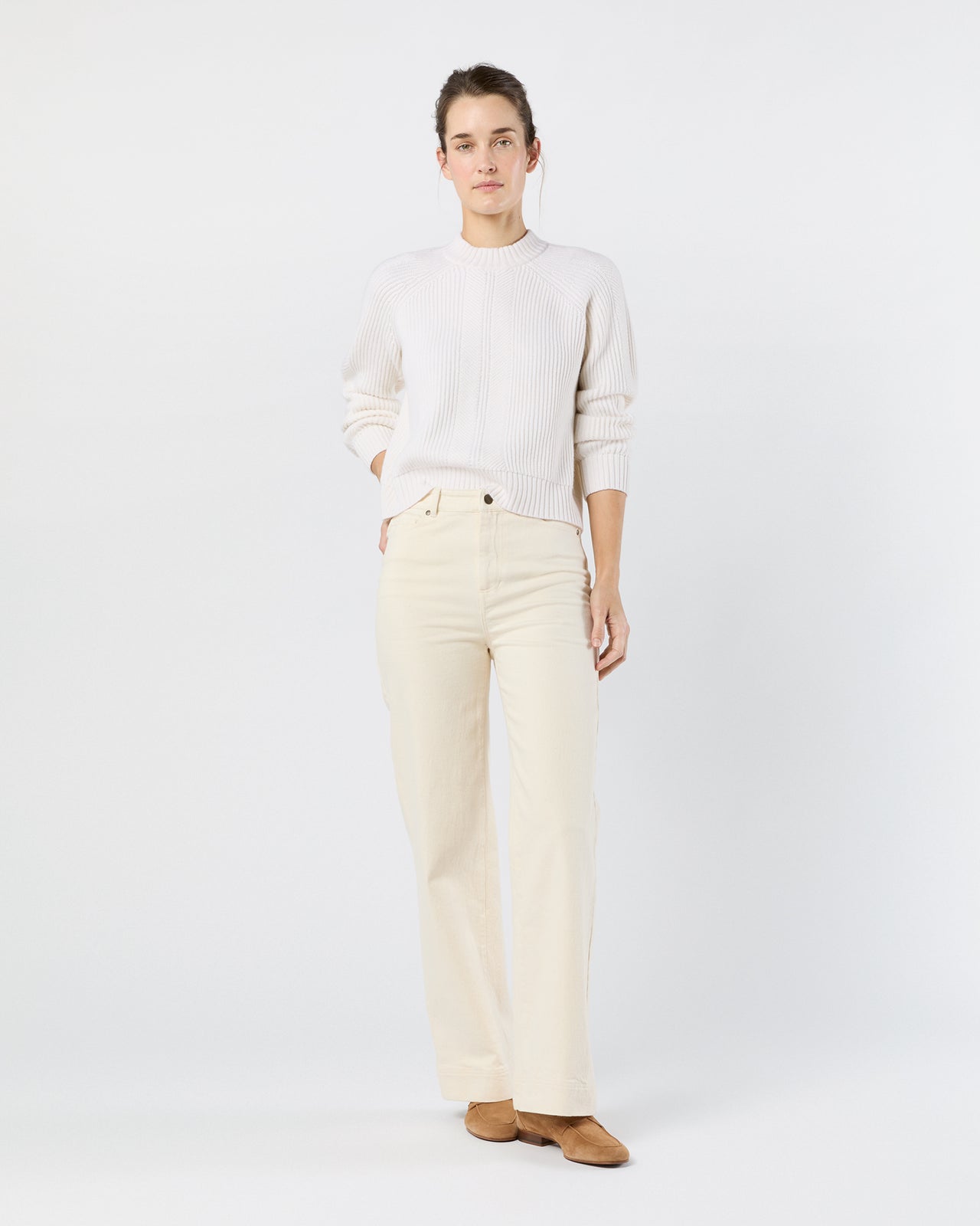 Dell Sweater in Ivory Cashmere