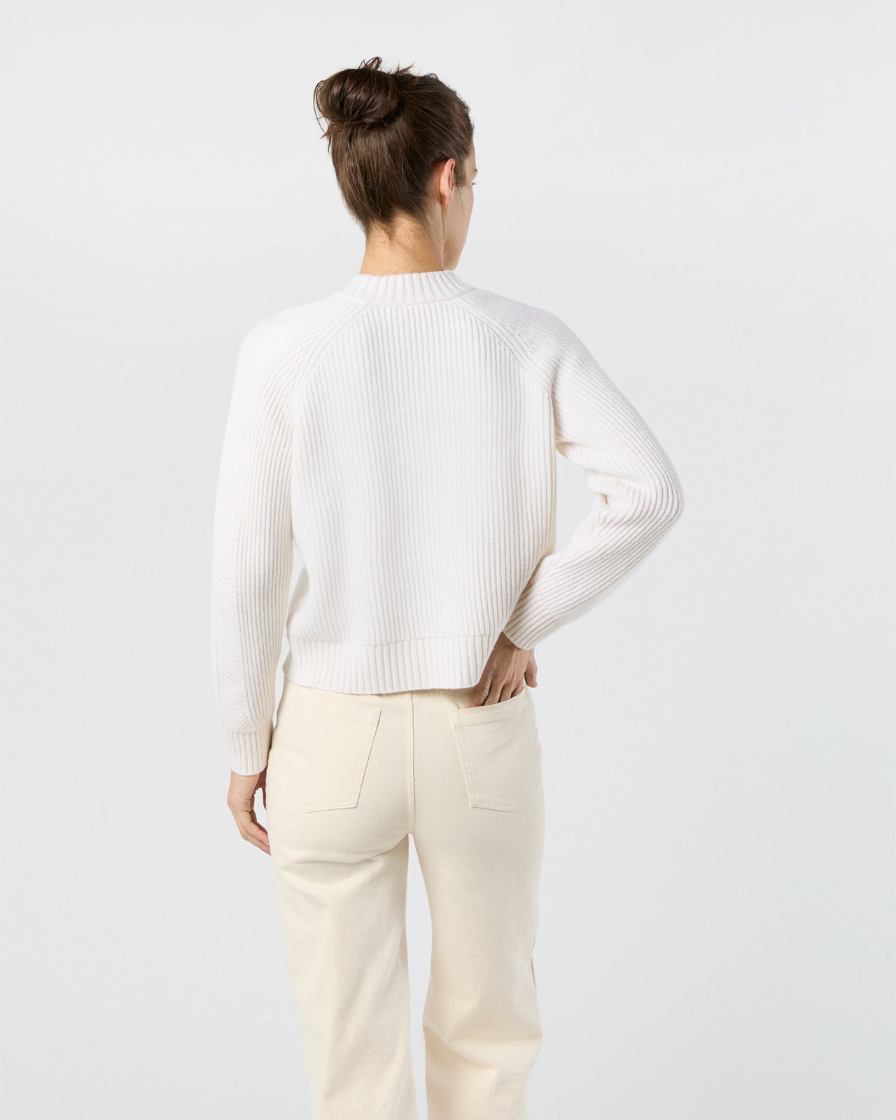 Dell Sweater in Ivory Cashmere