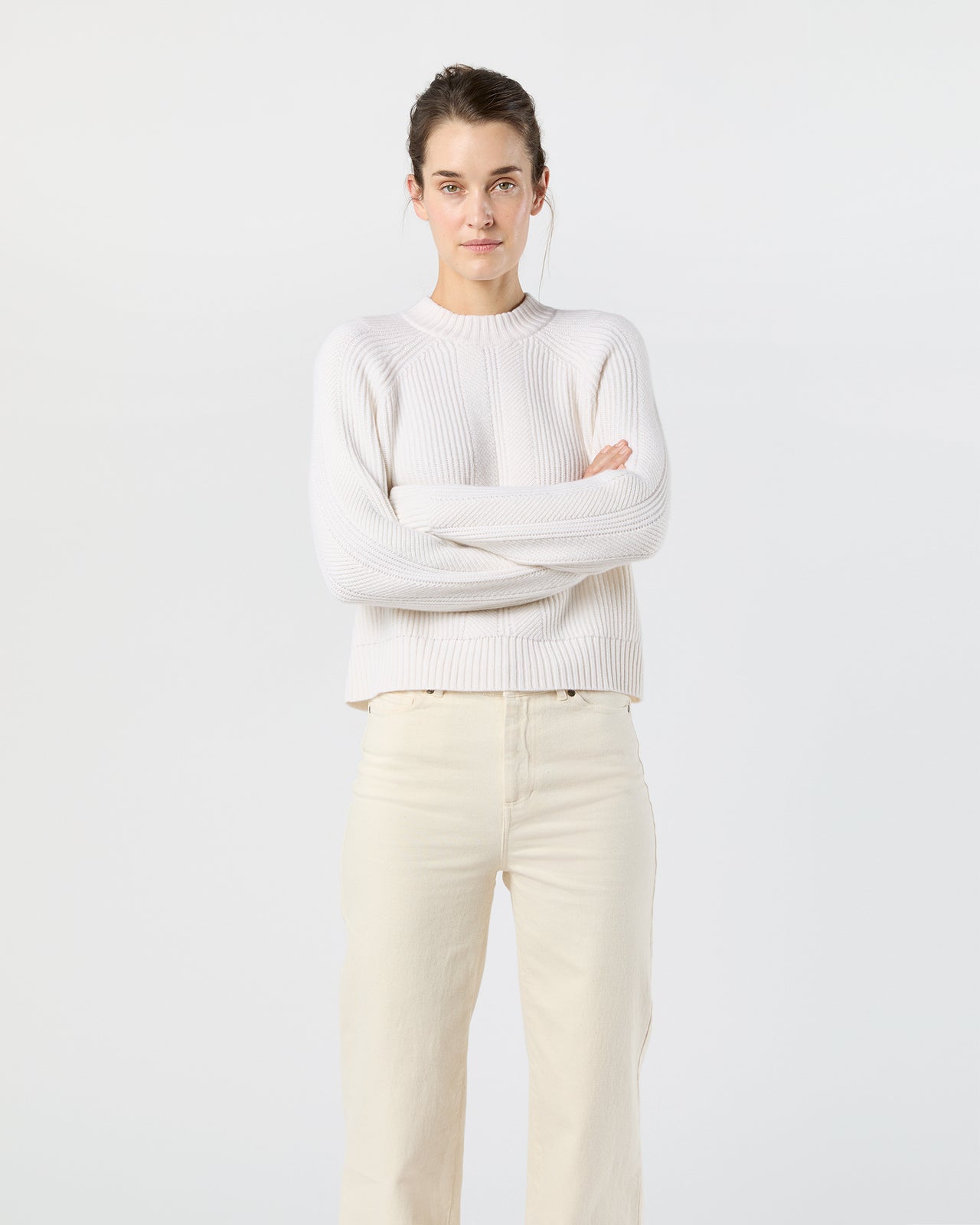 Dell Sweater in Ivory Cashmere