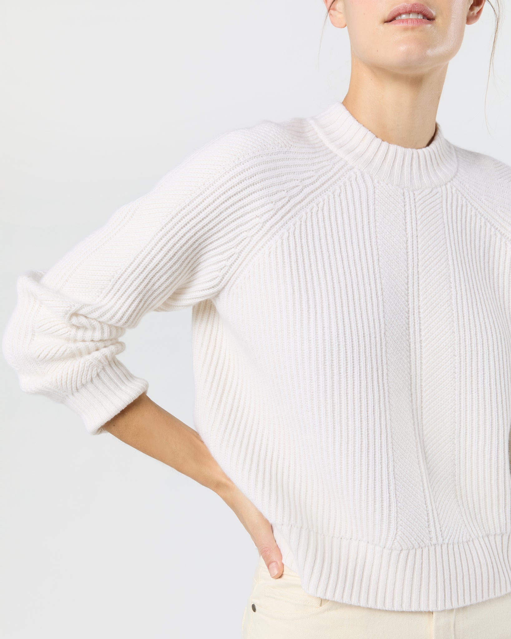 Dell Sweater in Ivory Cashmere