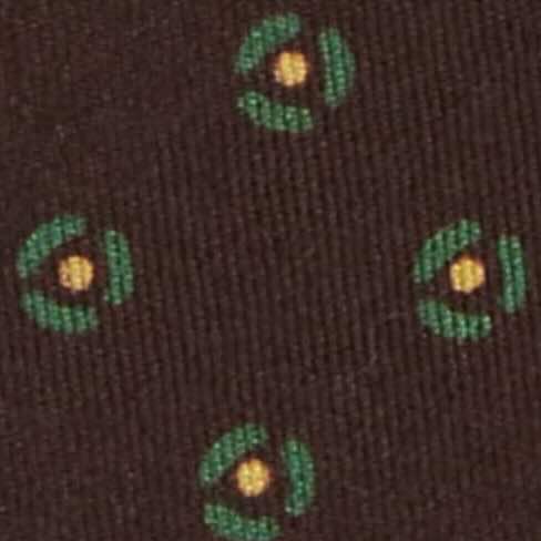 Silk Print Tie in Oxblood/Forest Foulard