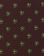 Load image into Gallery viewer, Silk Print Tie in Oxblood/Forest Foulard
