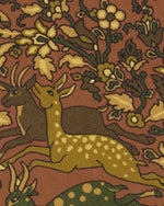 Load image into Gallery viewer, Silk Print Tie in Rust Antelope Scene

