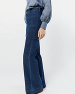 Load image into Gallery viewer, Camille Patch-Pocket Jean in 2-Year Indigo Stretch Denim
