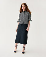 Load image into Gallery viewer, Short Chore Jacket in Indigo Railroad Stripe Denim
