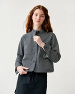 Load image into Gallery viewer, Short Chore Jacket in Indigo Railroad Stripe Denim
