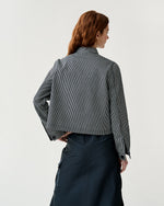 Load image into Gallery viewer, Short Chore Jacket in Indigo Railroad Stripe Denim
