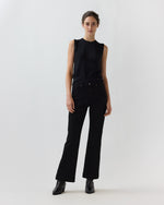 Load image into Gallery viewer, Kendall Flare 5-Pocket Jean in Black Stretch Denim
