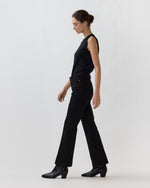 Load image into Gallery viewer, Kendall Flare 5-Pocket Jean in Black Stretch Denim
