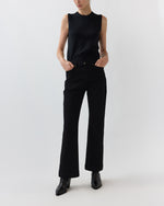 Load image into Gallery viewer, Kendall Flare 5-Pocket Jean in Black Stretch Denim
