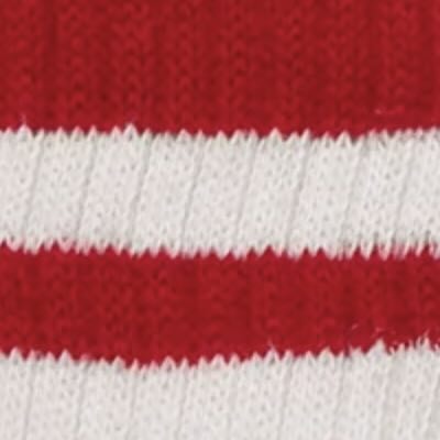 Retro Mono Stripe Socks in Red