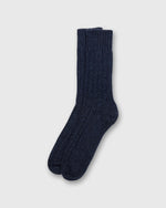 Load image into Gallery viewer, Wool &amp; Silk Boot Socks in Navy
