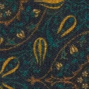 Wool/Silk Pocket Square in Green/Yellow/Tan Tapestry
