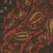 Wool/Silk Pocket Square in Orange/Yellow/Brown Tapestry