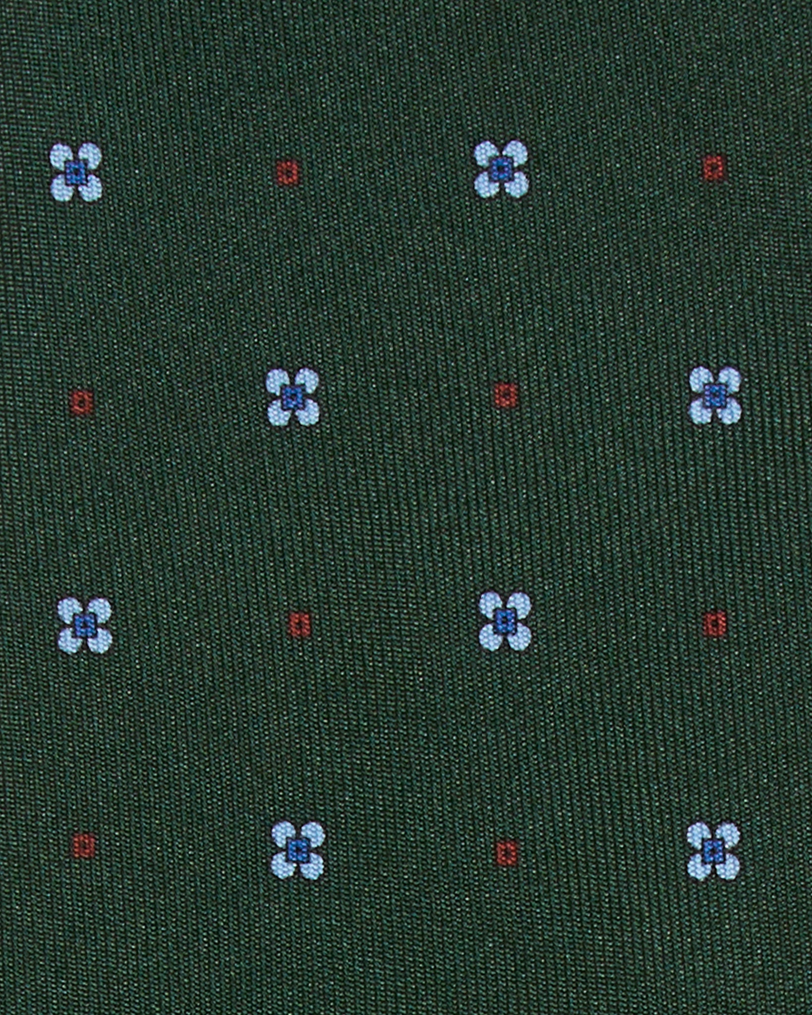 Silk Print Tie in Forest/Sky Flower