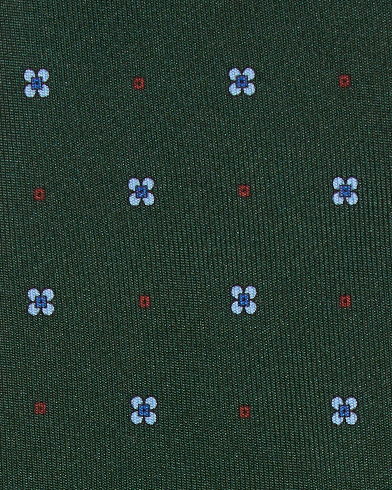 Silk Print Tie in Forest/Sky Flower